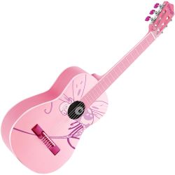 Stagg 1/4 Linden Kindergitarre Dragonfly pink